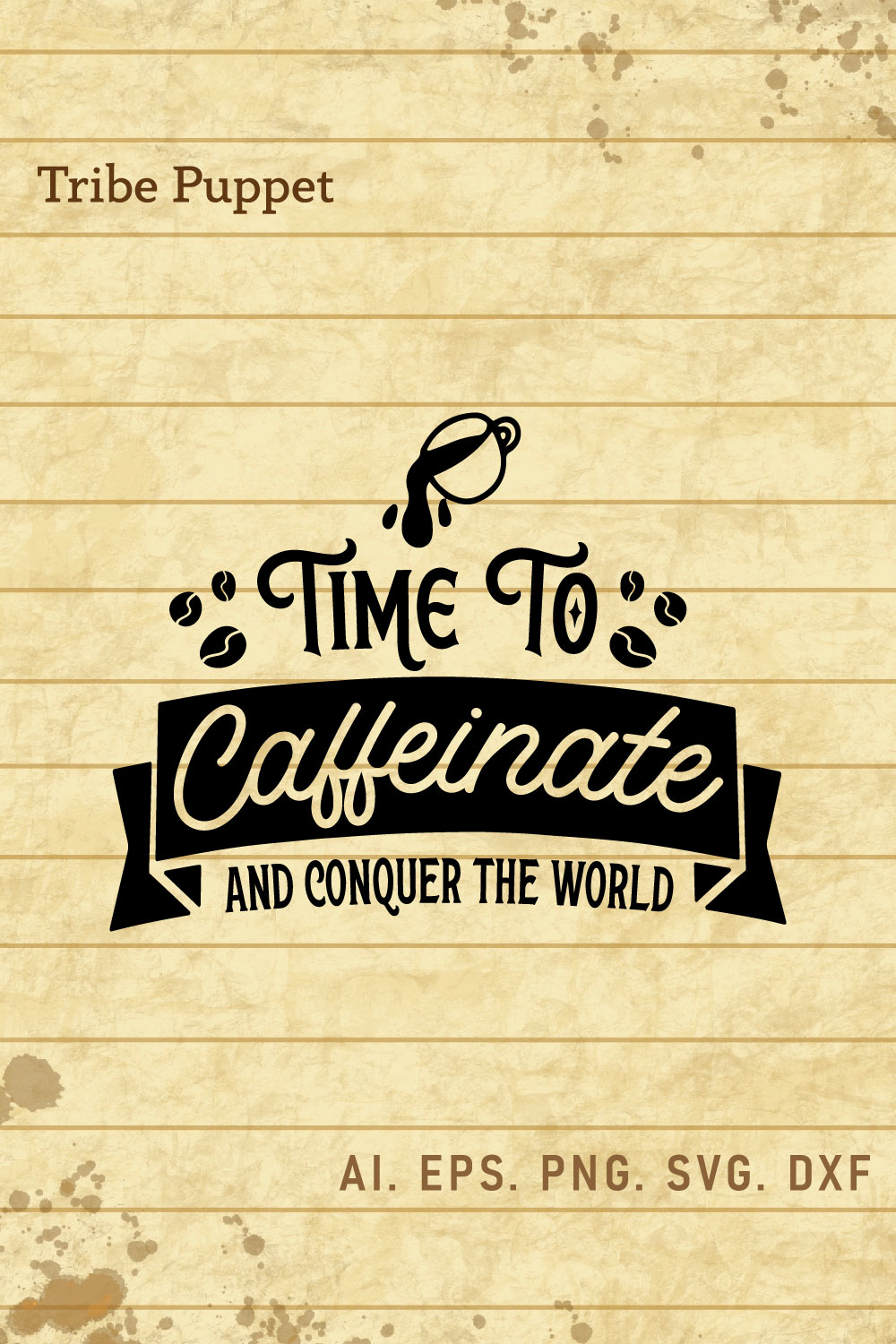 Vintage Coffee Typo 24 pinterest preview image.