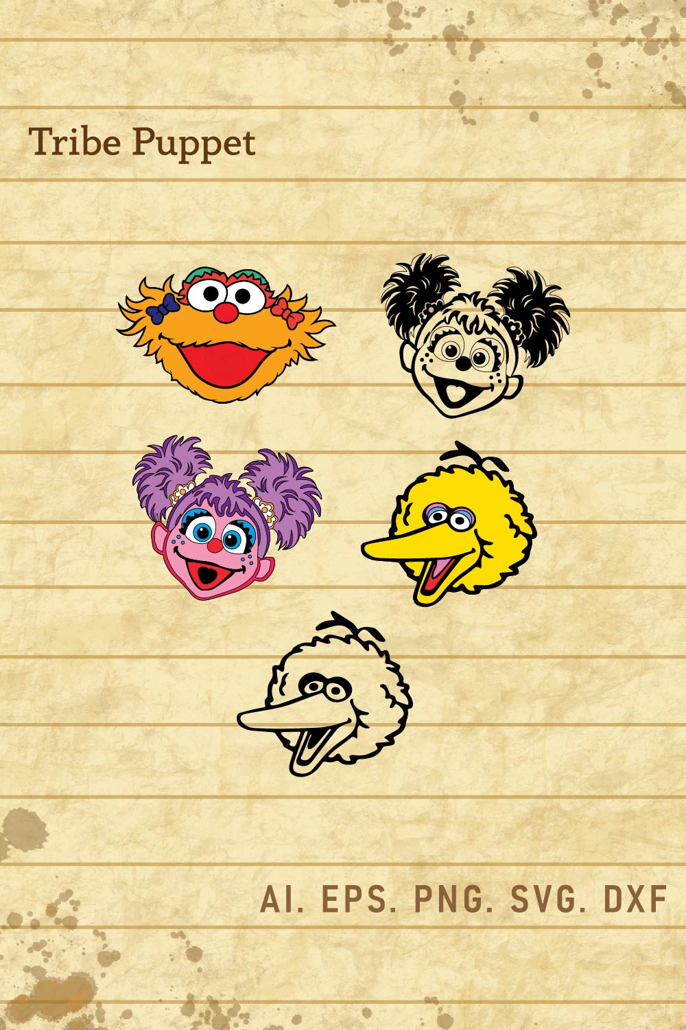 Sesame Street Characters pinterest preview image.