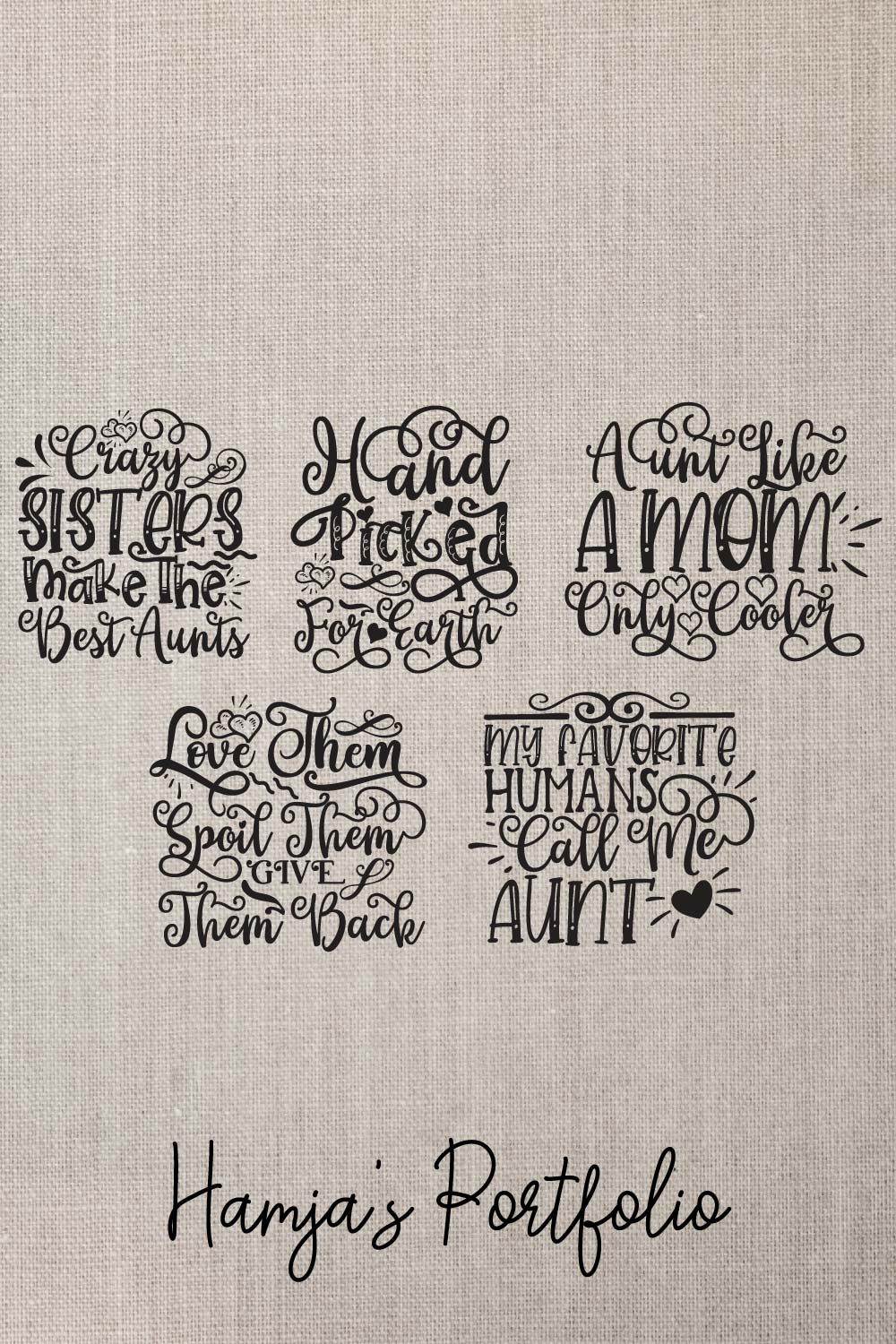 Sister typography svg pinterest preview image.