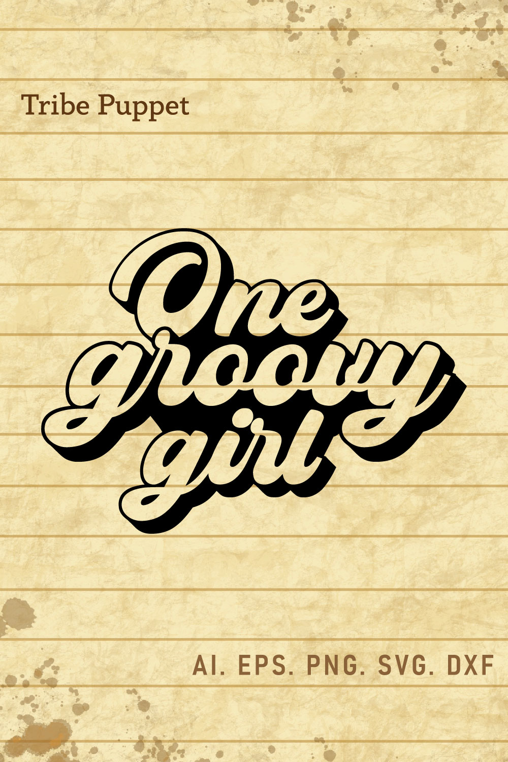 Groovy Typography pinterest preview image.