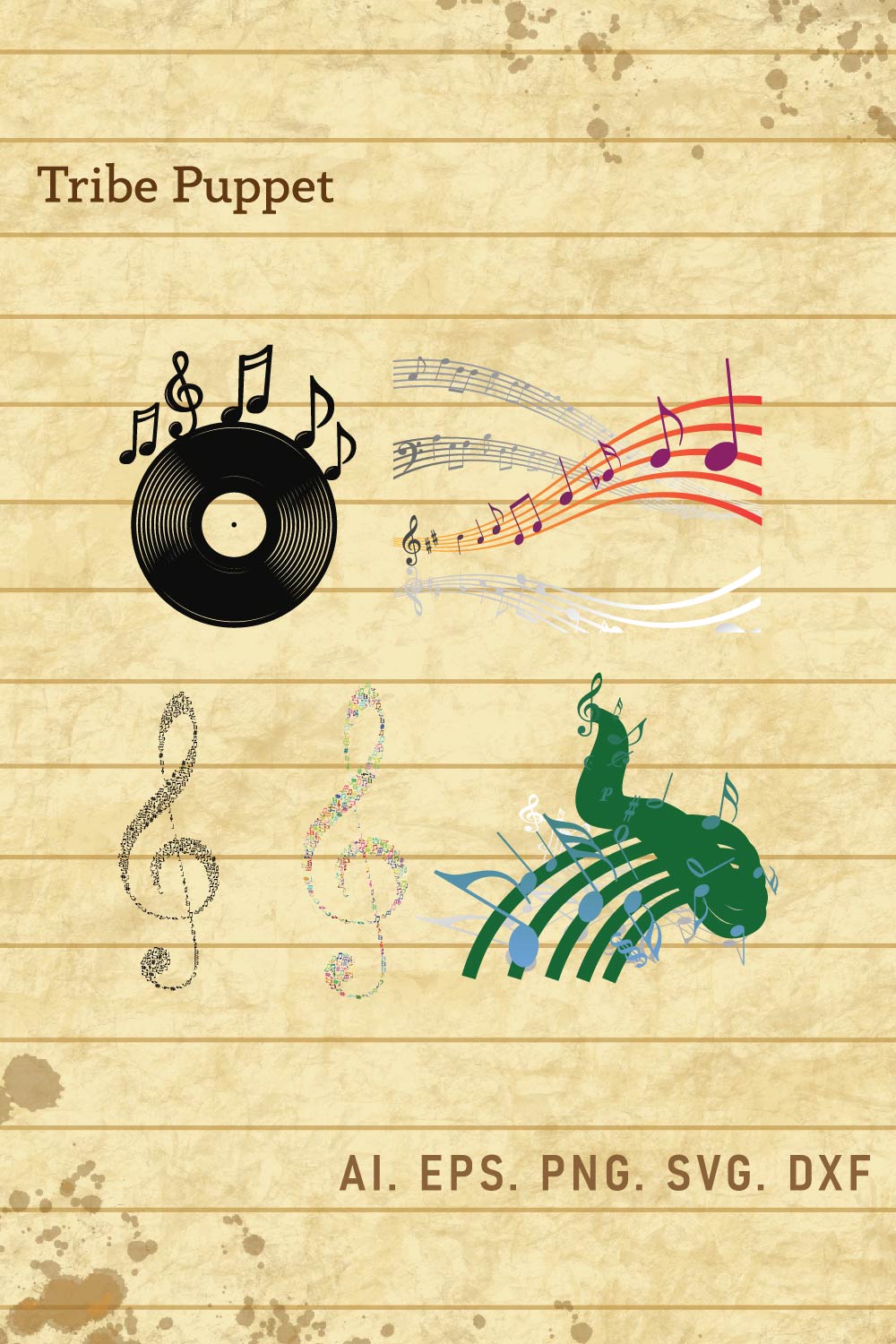 Musical Notes pinterest preview image.