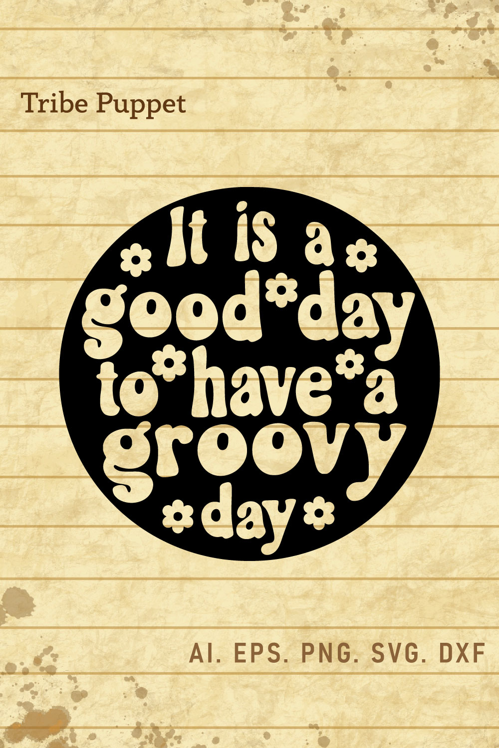 Groovy Typography pinterest preview image.