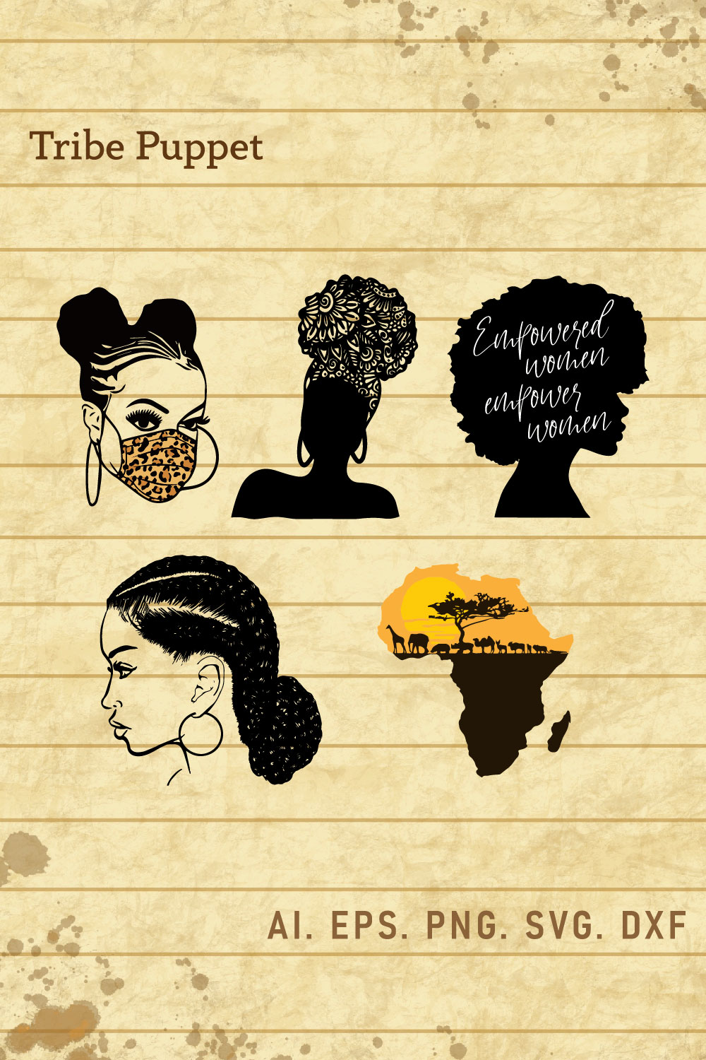 Afro Woman pinterest preview image.