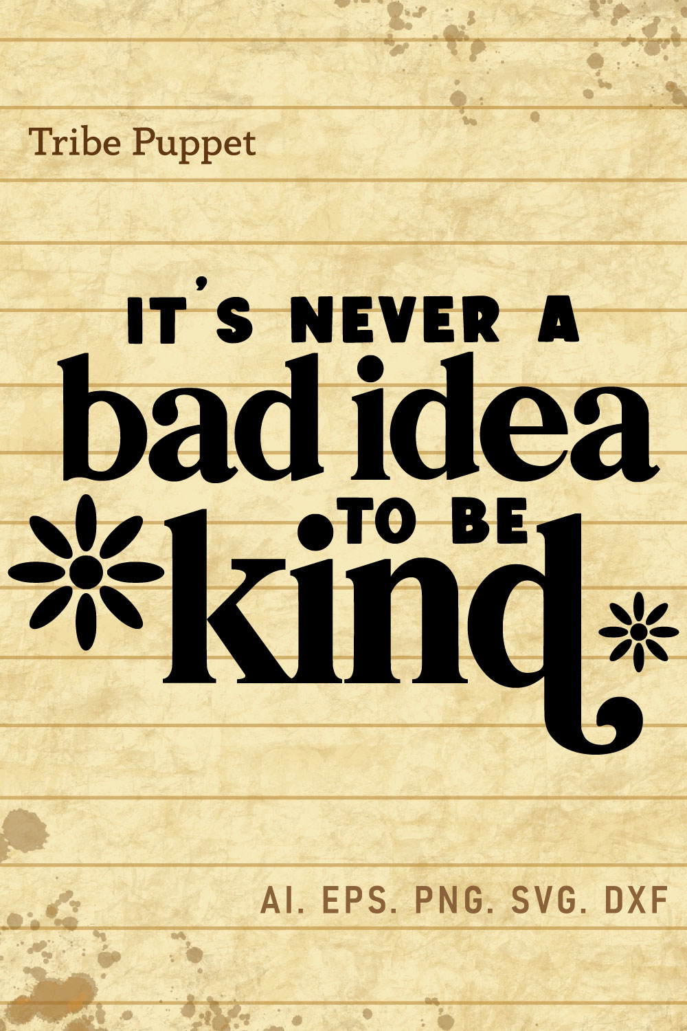 Kindness Typography pinterest preview image.