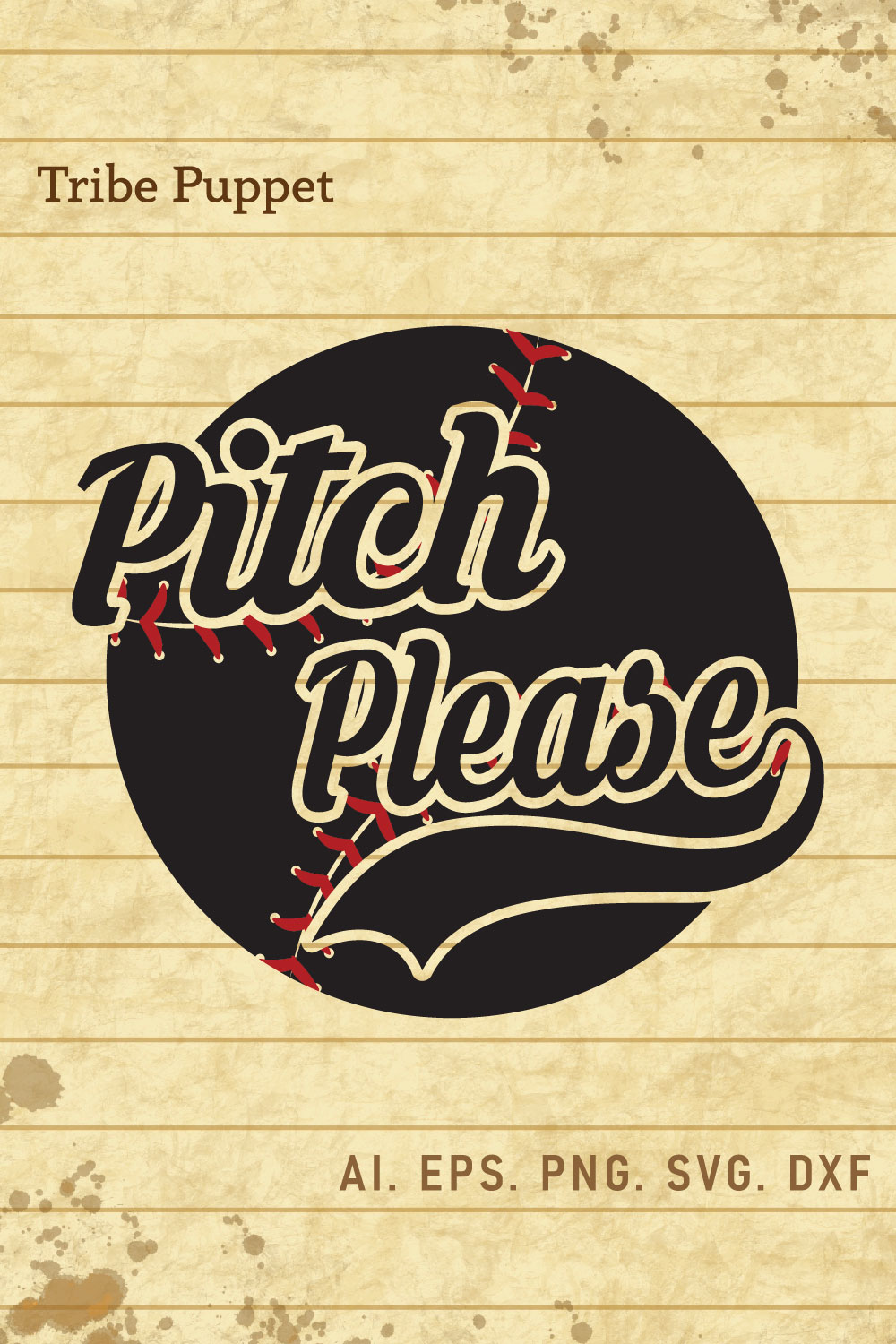 Baseball Typography pinterest preview image.