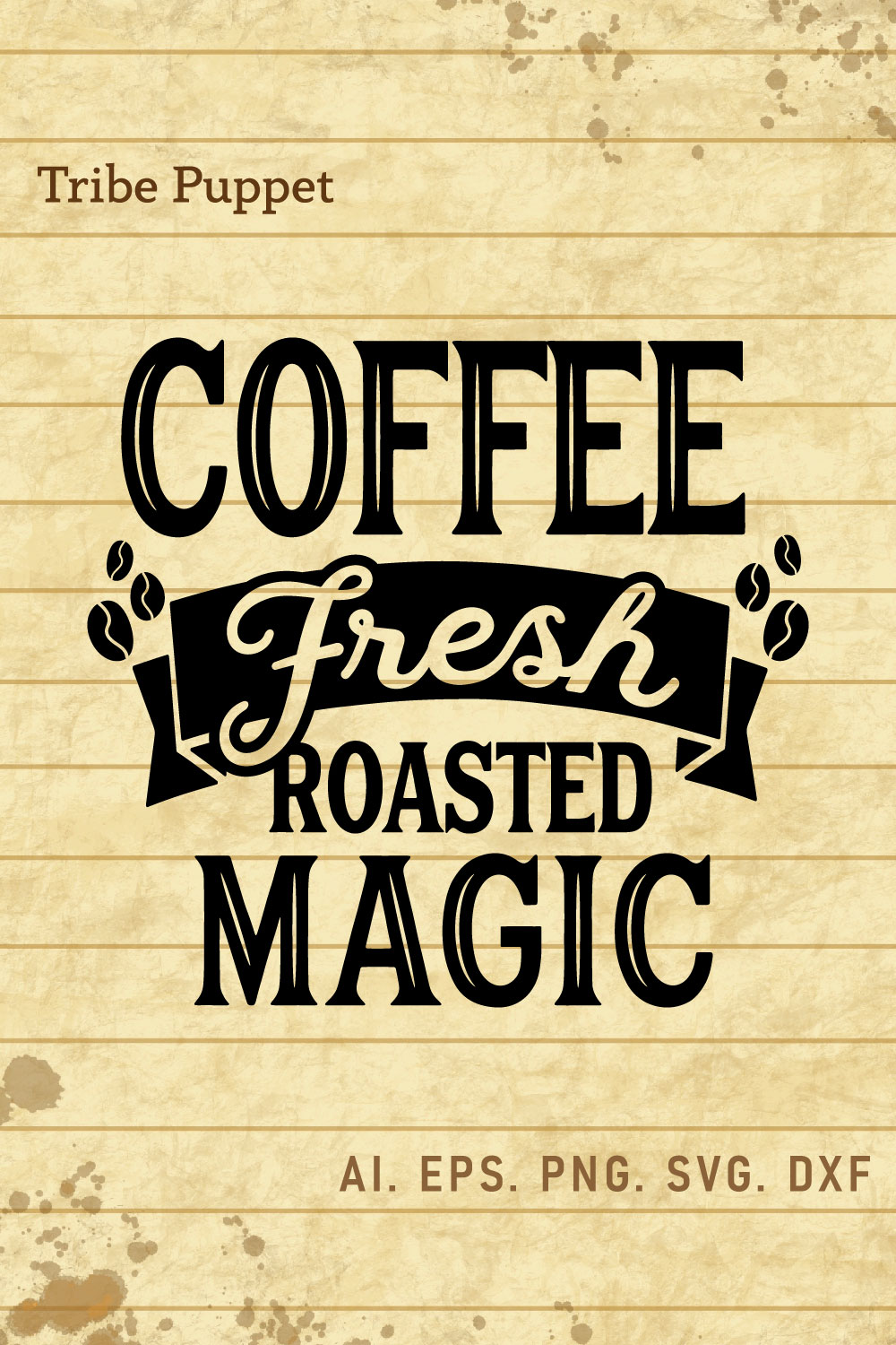 Vintage Coffee Typo 4 pinterest preview image.