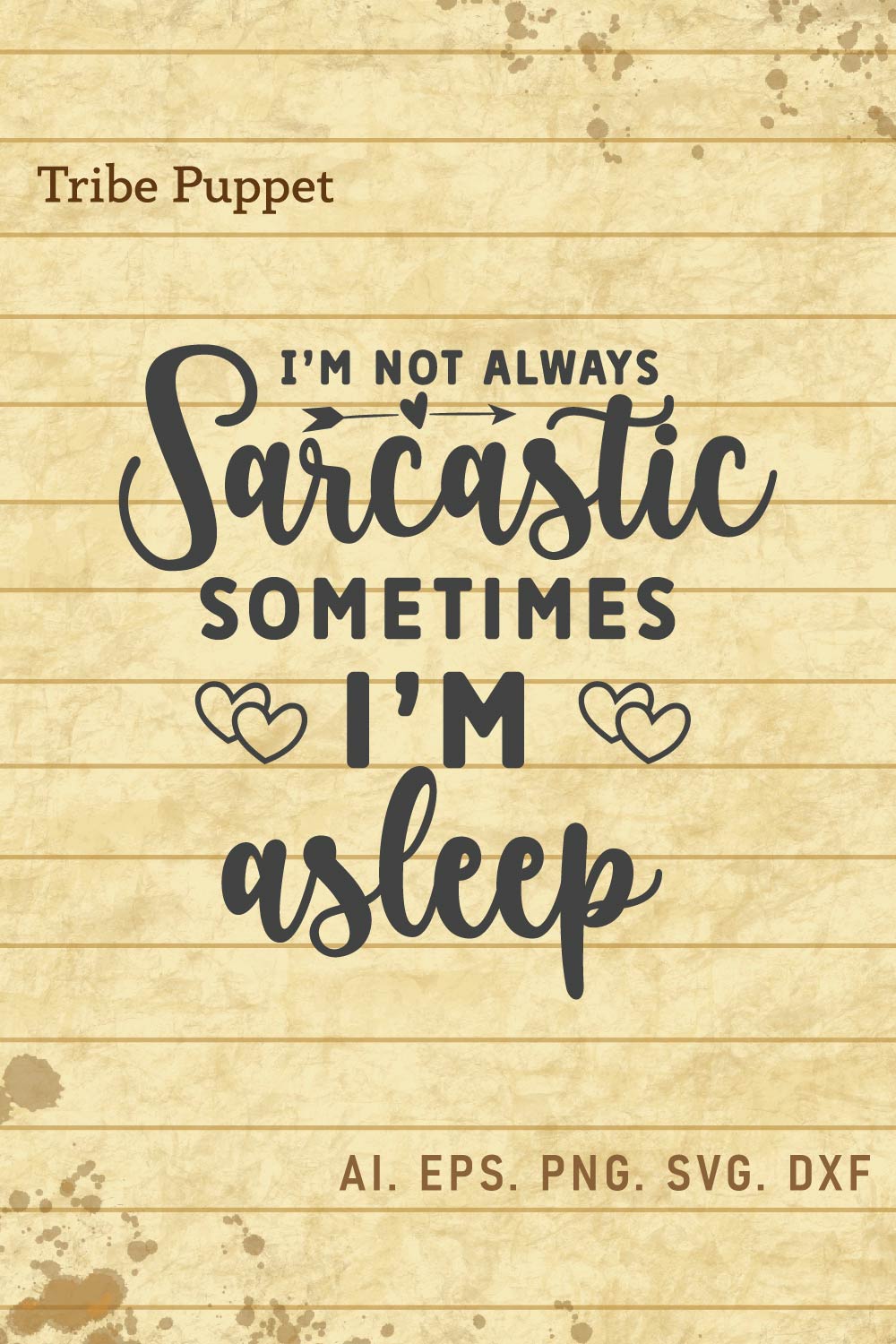 Sarcastic Typography pinterest preview image.