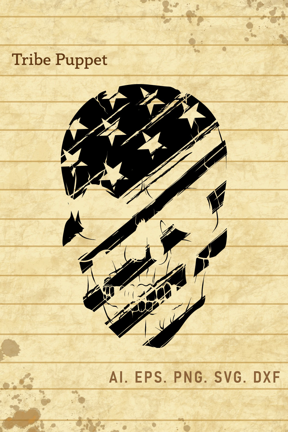 American Flag SVG pinterest preview image.