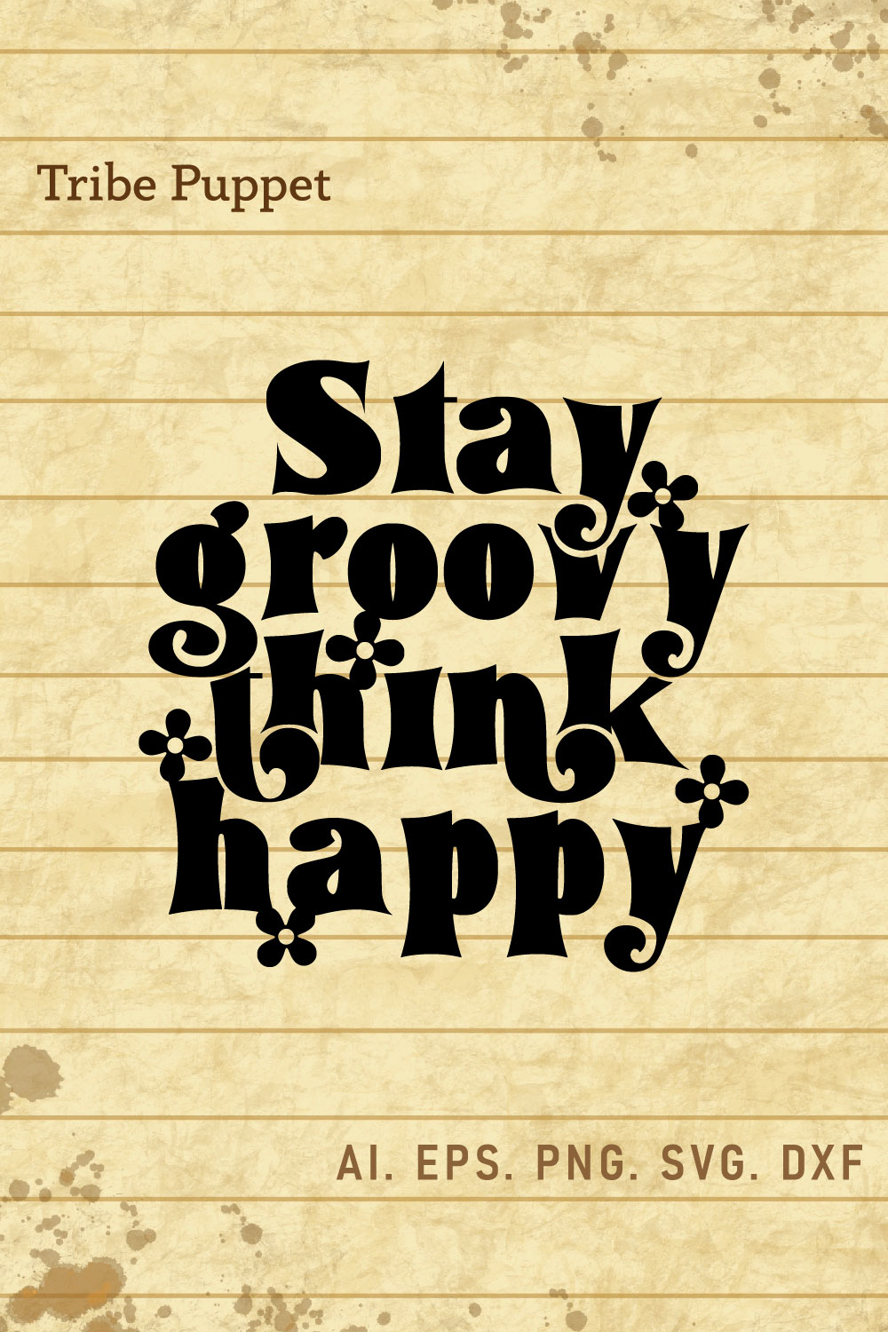 Groovy Typography pinterest preview image.