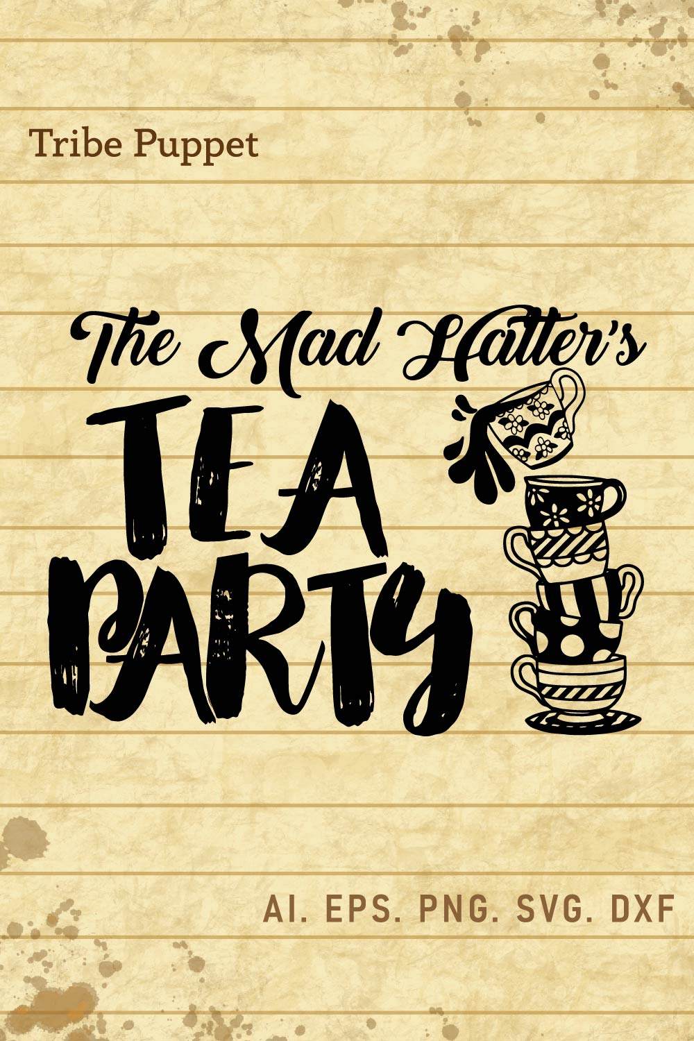 Alice's Tea Party pinterest preview image.