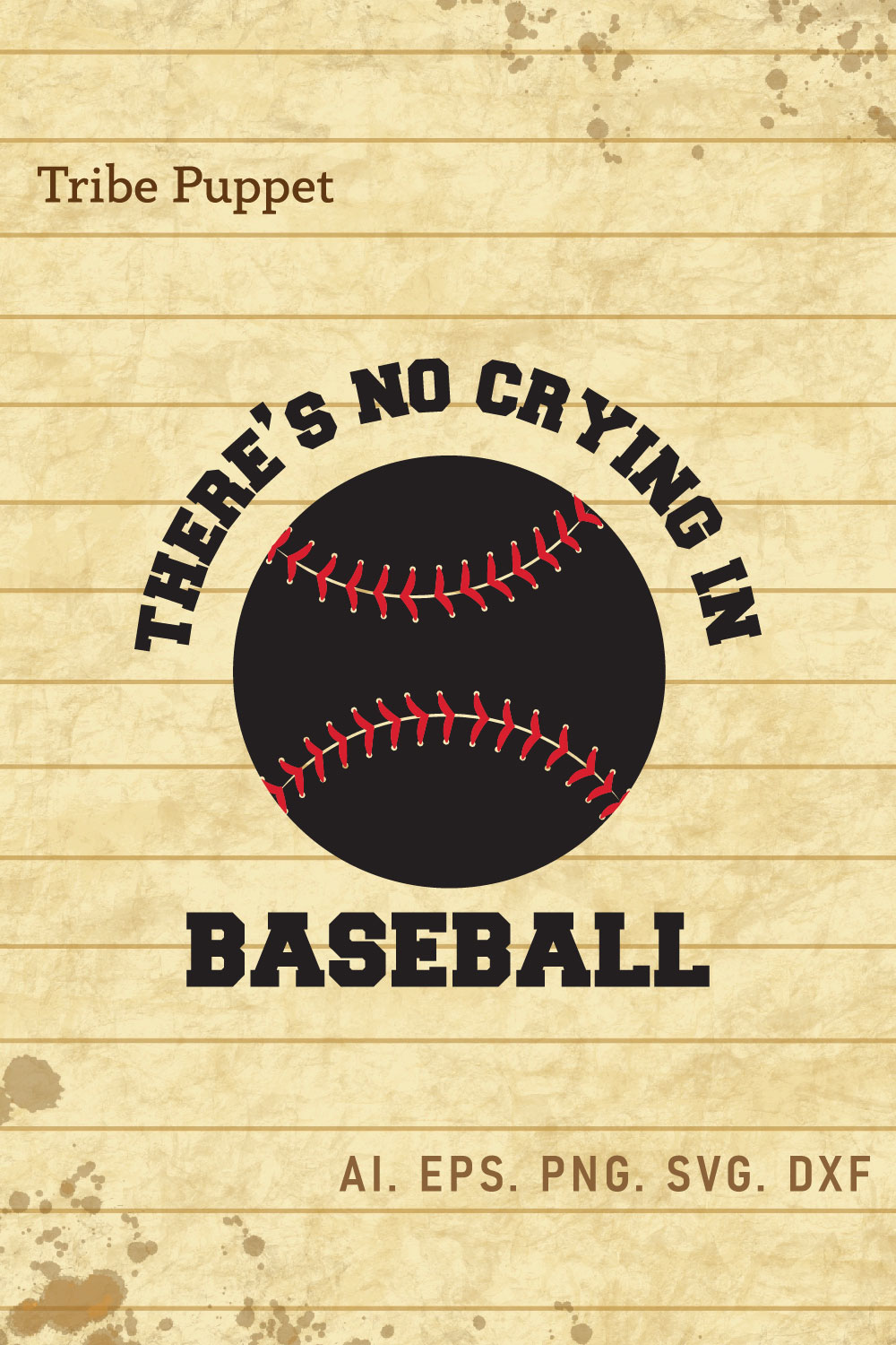 Baseball Typography pinterest preview image.