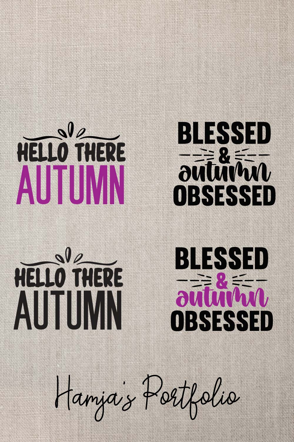 Autumn Typography Svg pinterest preview image.