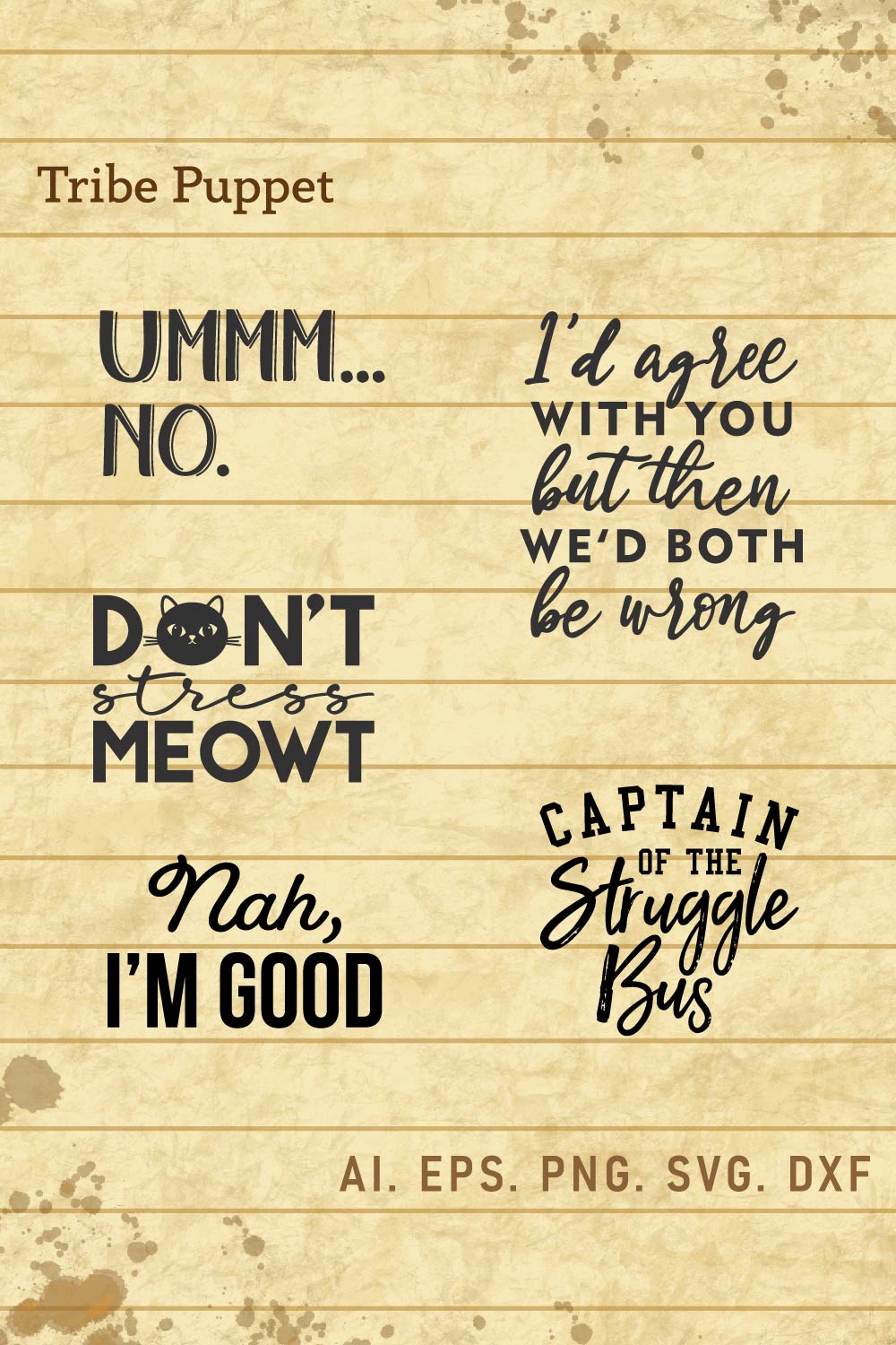 Sassy Typography pinterest preview image.