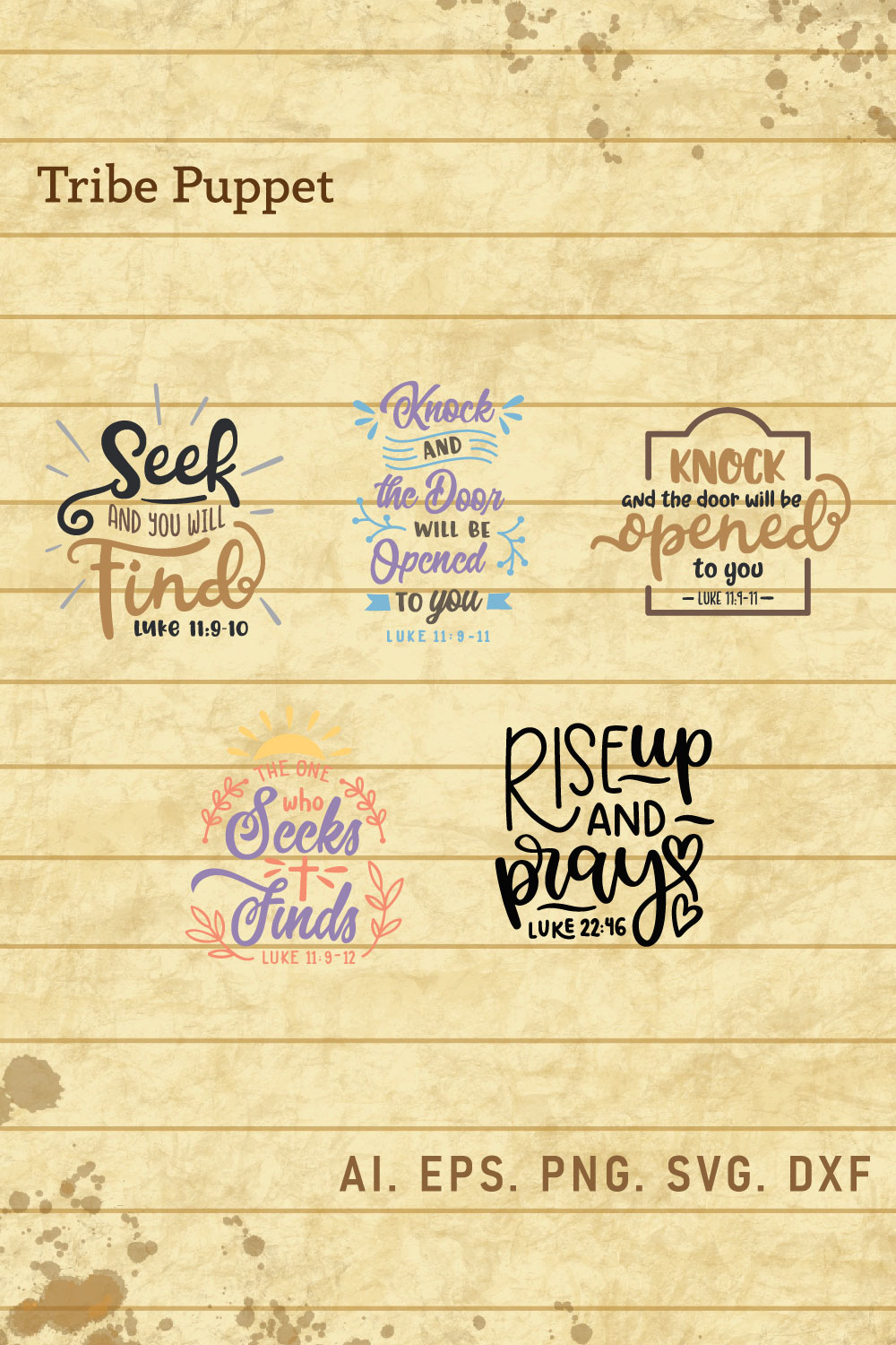 Christian Typography bundle pinterest preview image.