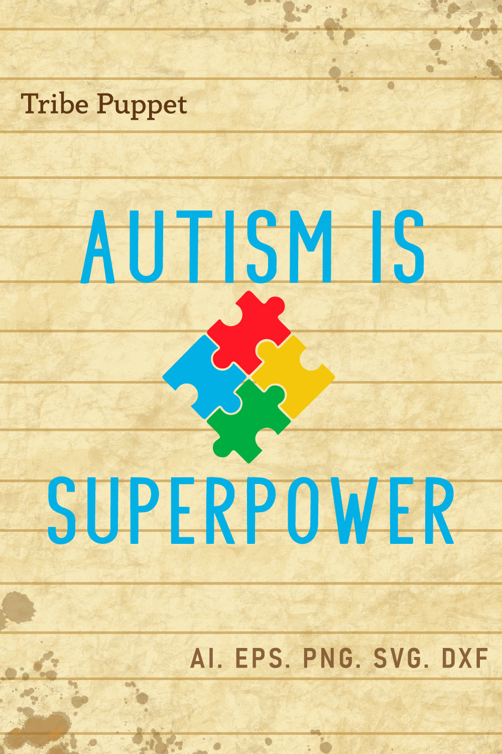 Autism Keychain pinterest preview image.