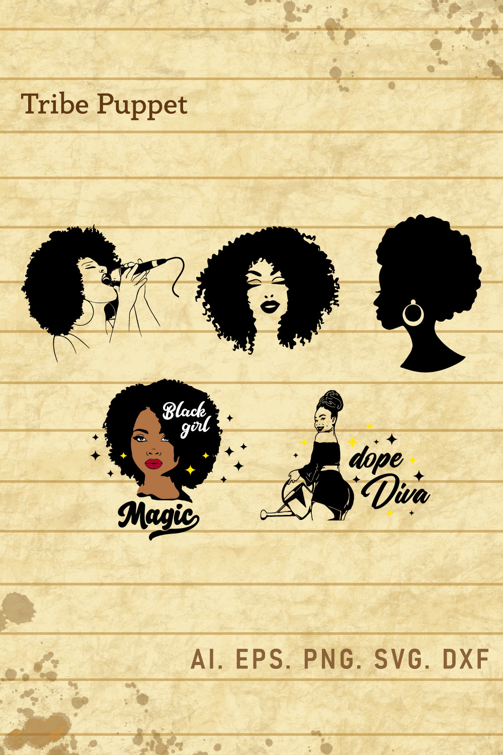 Afro Woman pinterest preview image.