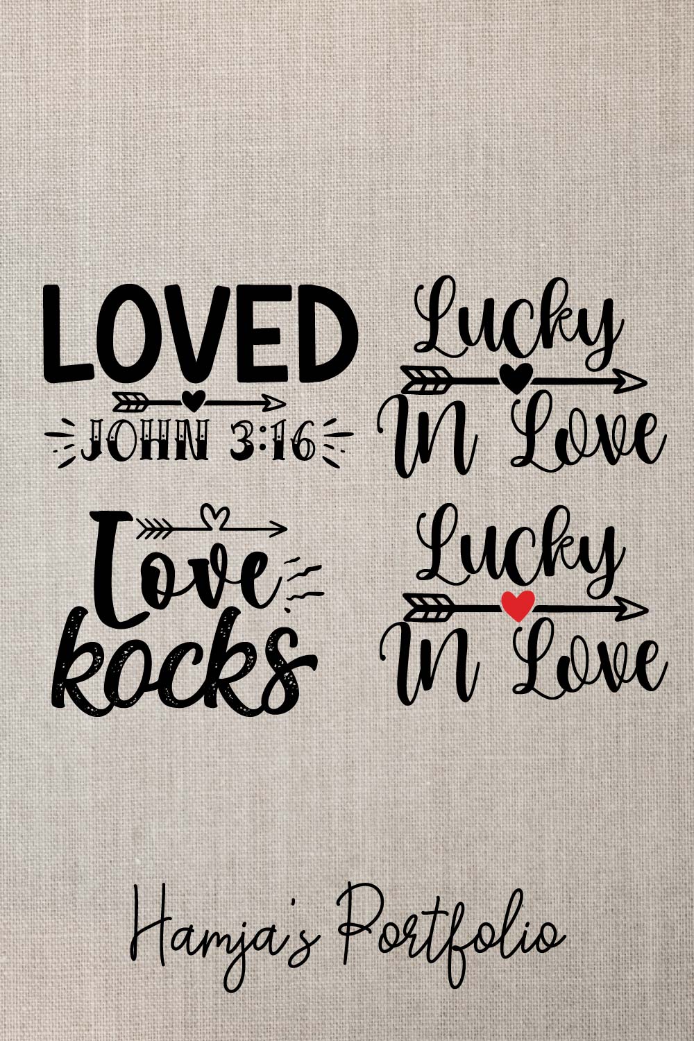 Love Typography Svg pinterest preview image.