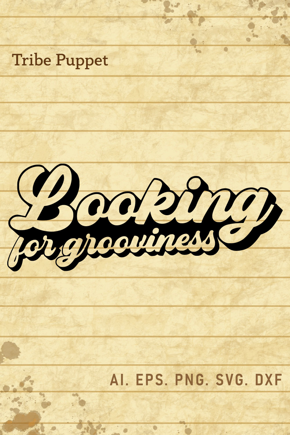 Groovy Typography pinterest preview image.