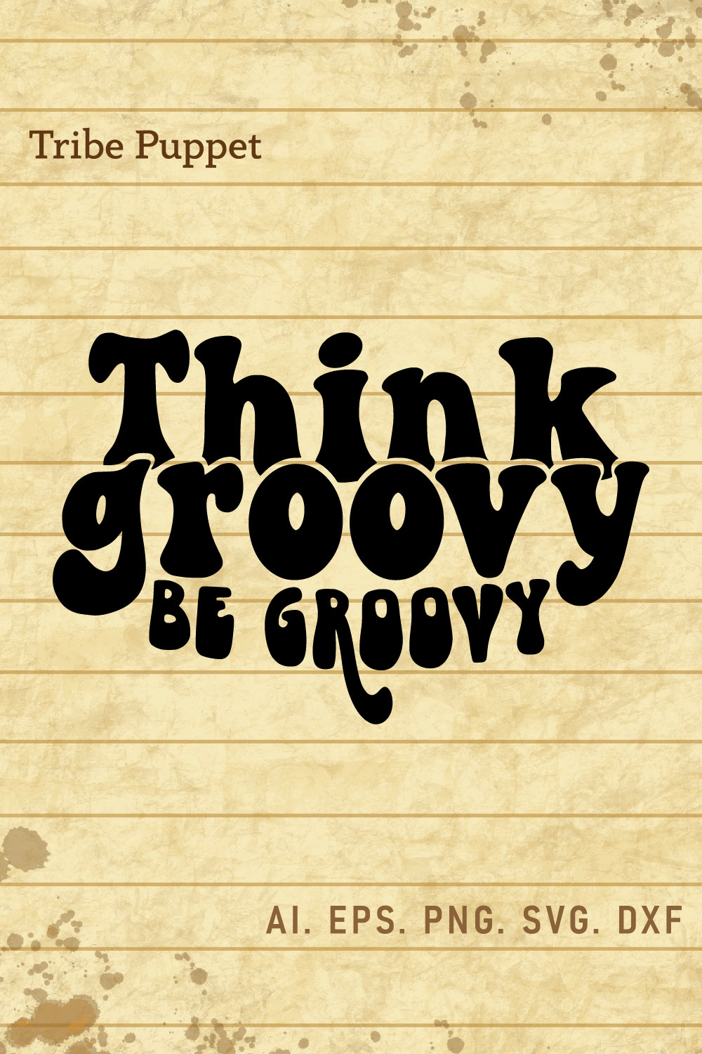 Groovy Typography pinterest preview image.