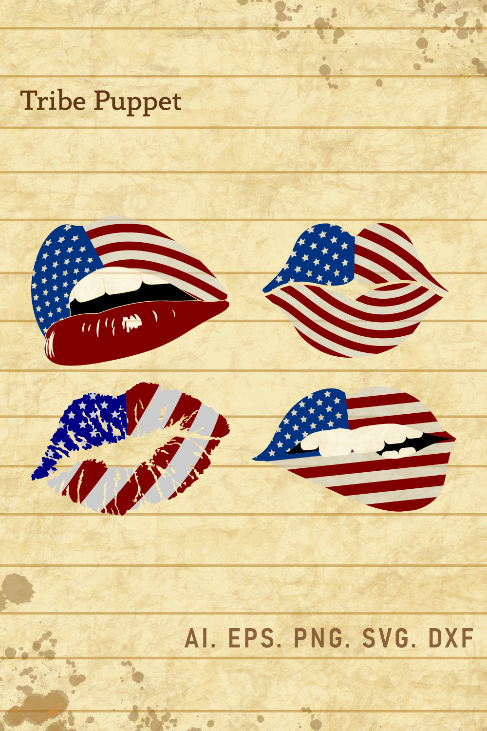 USA Lips Shape pinterest preview image.