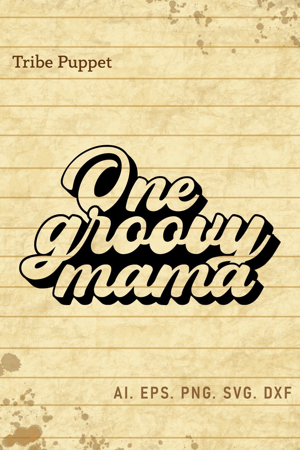 Groovy Typography pinterest preview image.