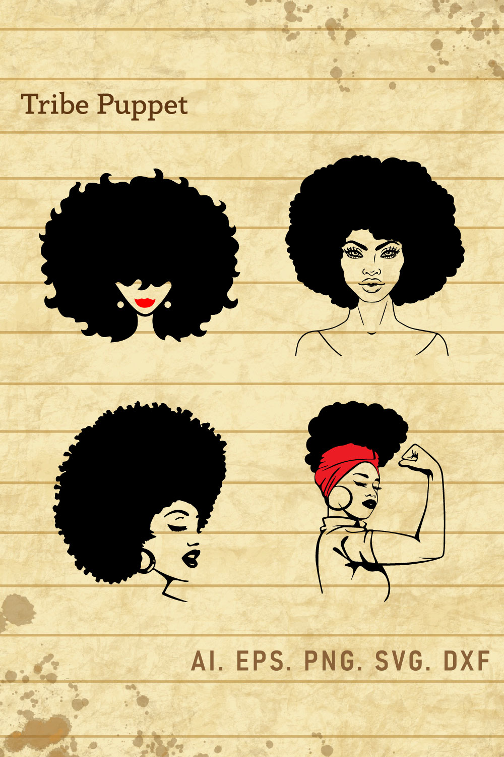 Afro Woman pinterest preview image.