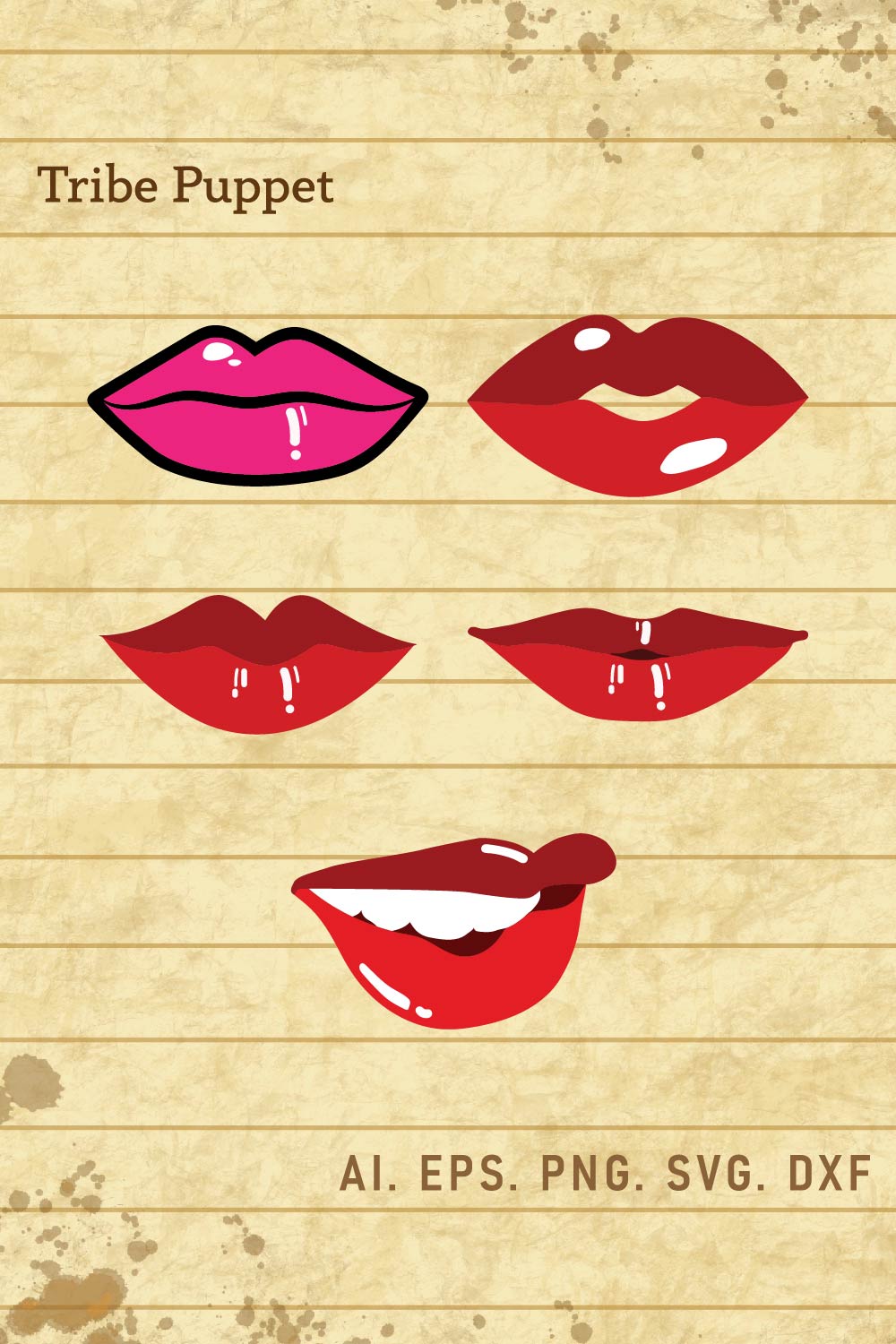 Lips bundle pinterest preview image.