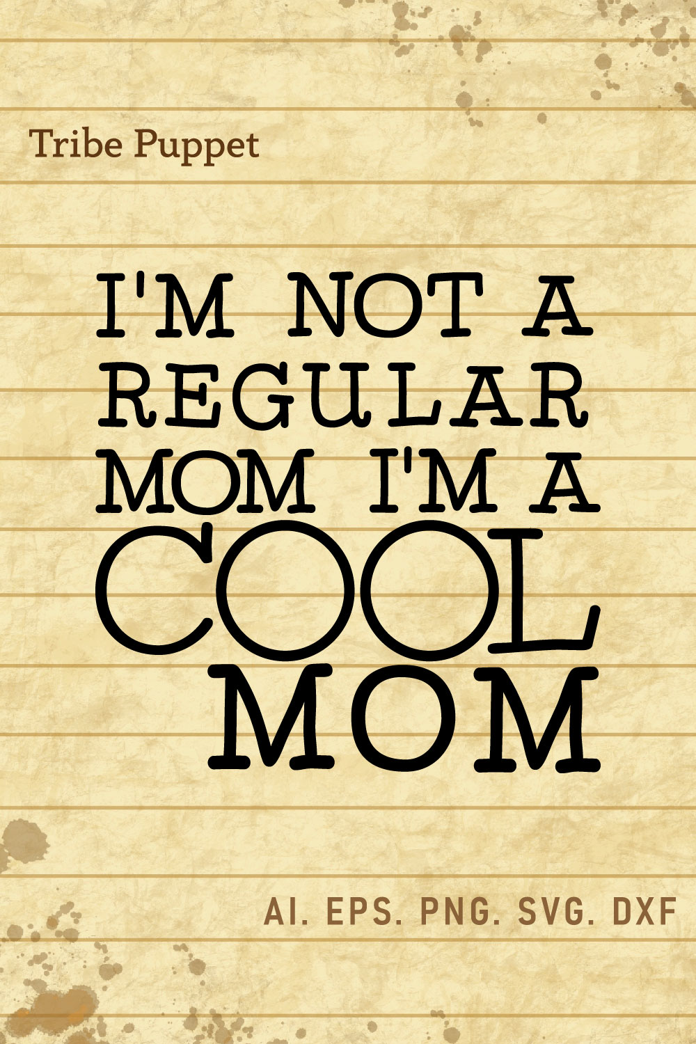 Mom Life Typography pinterest preview image.