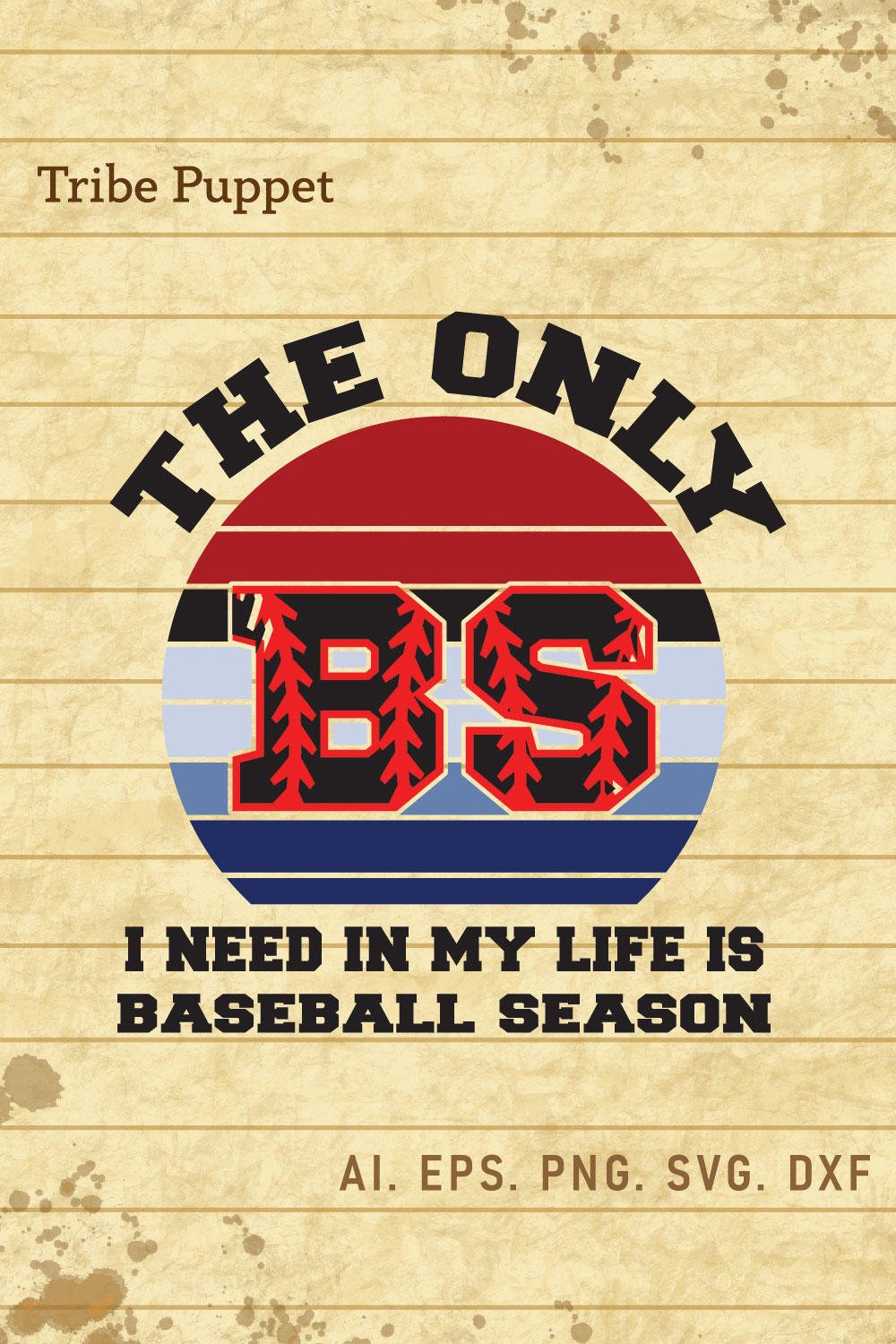 Baseball Typography pinterest preview image.