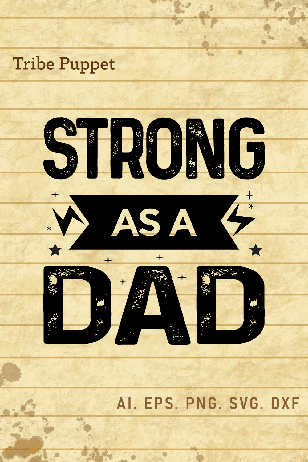 Dad Typography pinterest preview image.