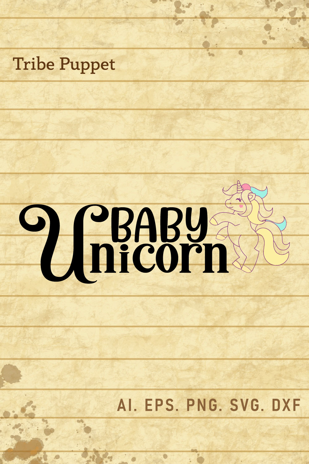 Baby Typography pinterest preview image.