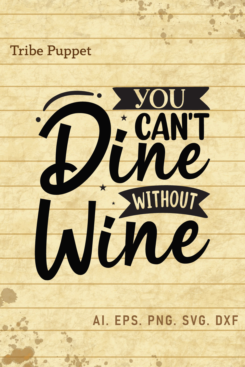 Wine Typography SVG pinterest preview image.