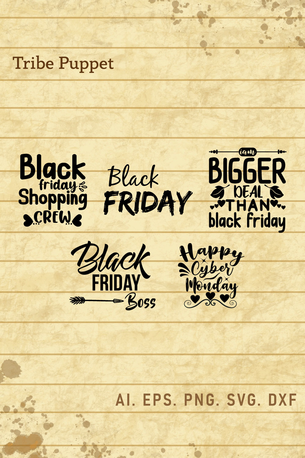 Black Friday pinterest preview image.