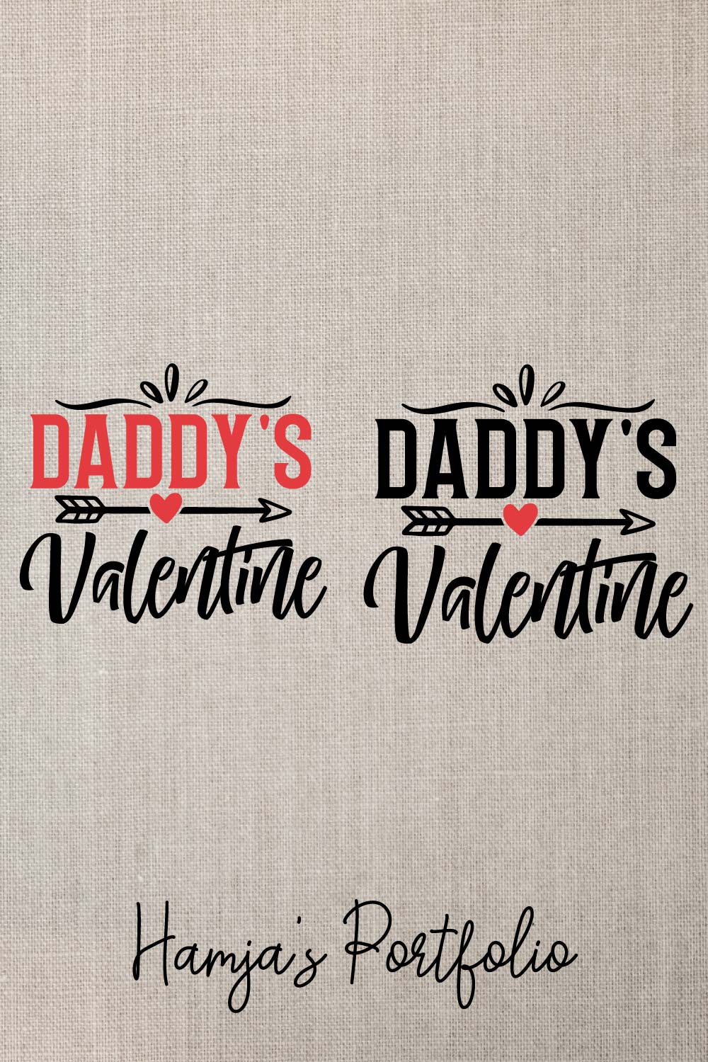 Daddy'S Valentine Vector pinterest preview image.