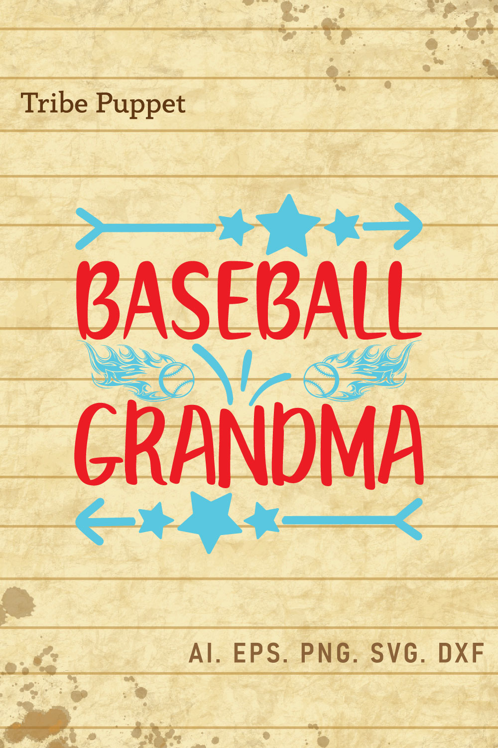 Baseball Typography pinterest preview image.