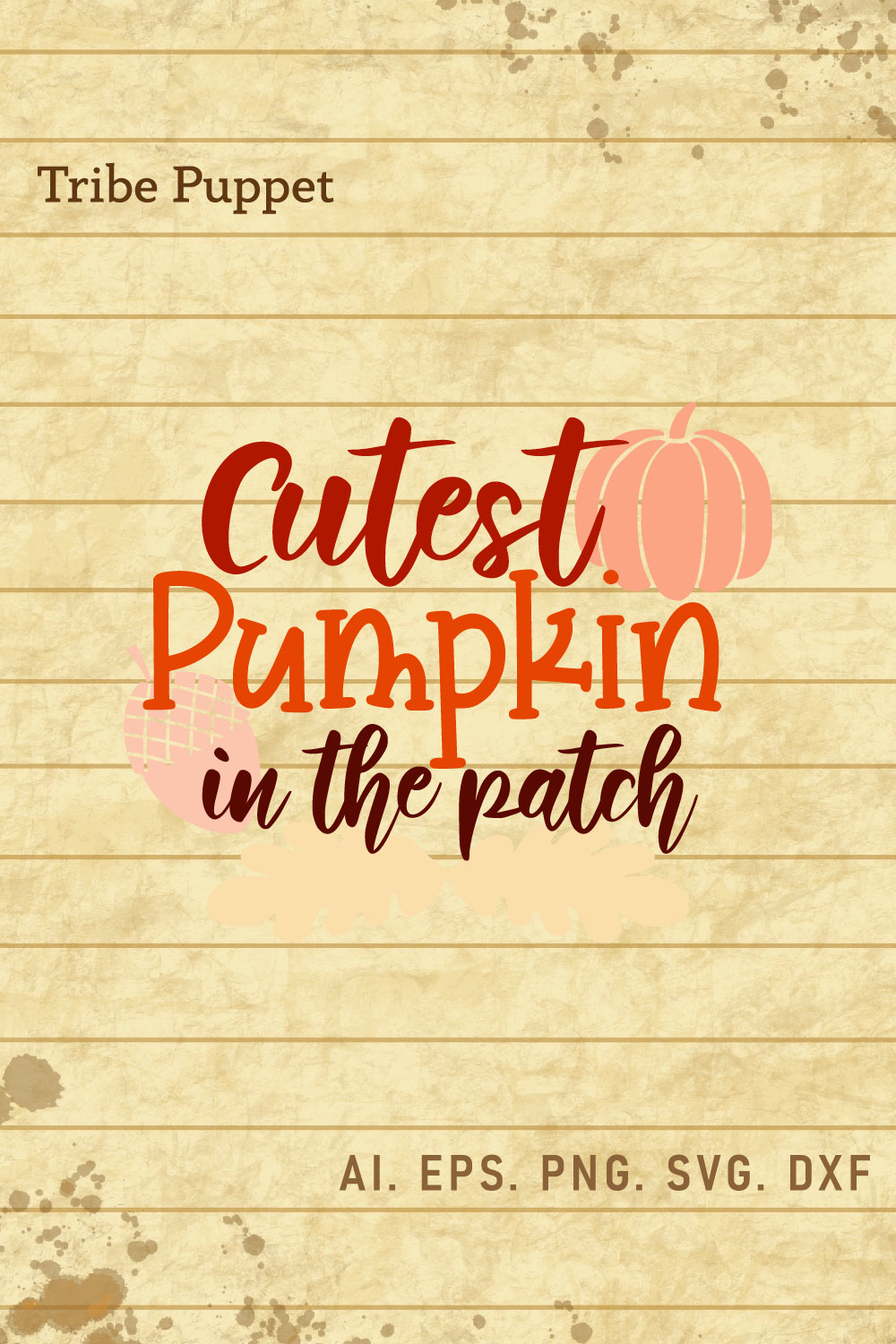 Pumpkin Typography pinterest preview image.