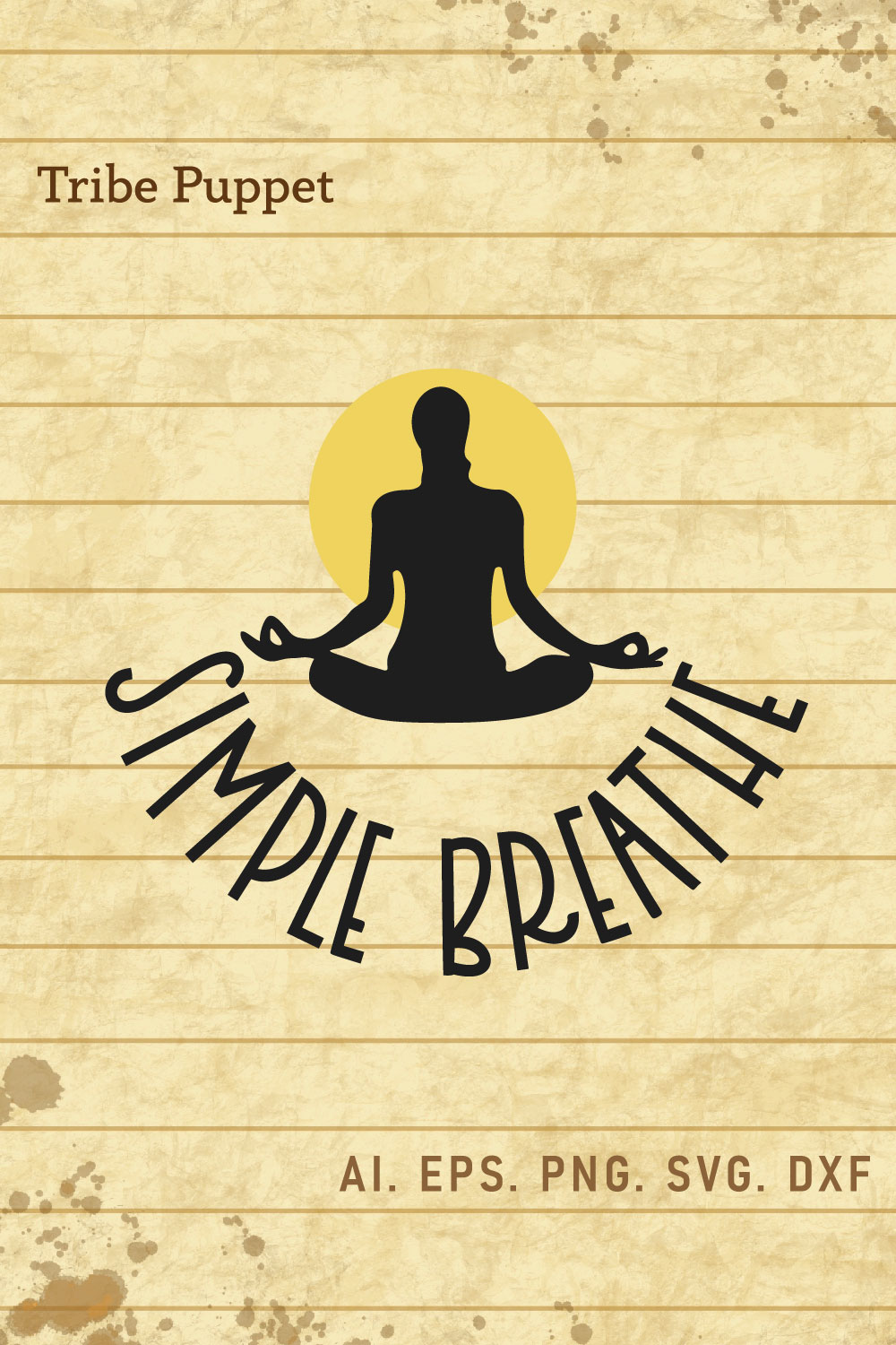 Yoga SVG pinterest preview image.