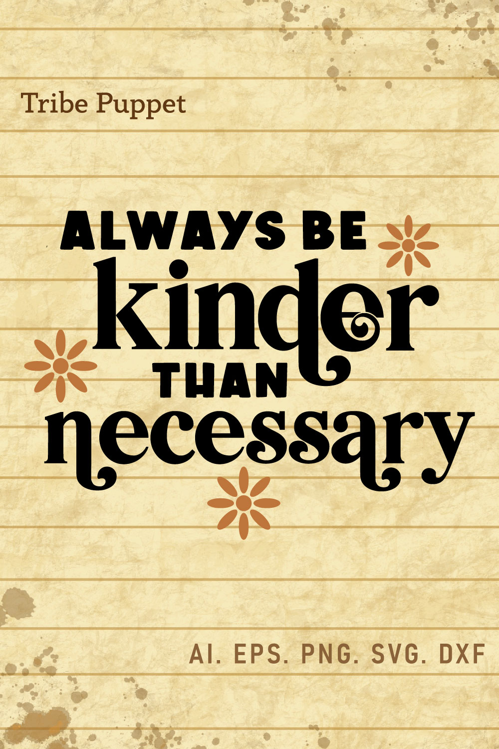 Kindness Typography pinterest preview image.