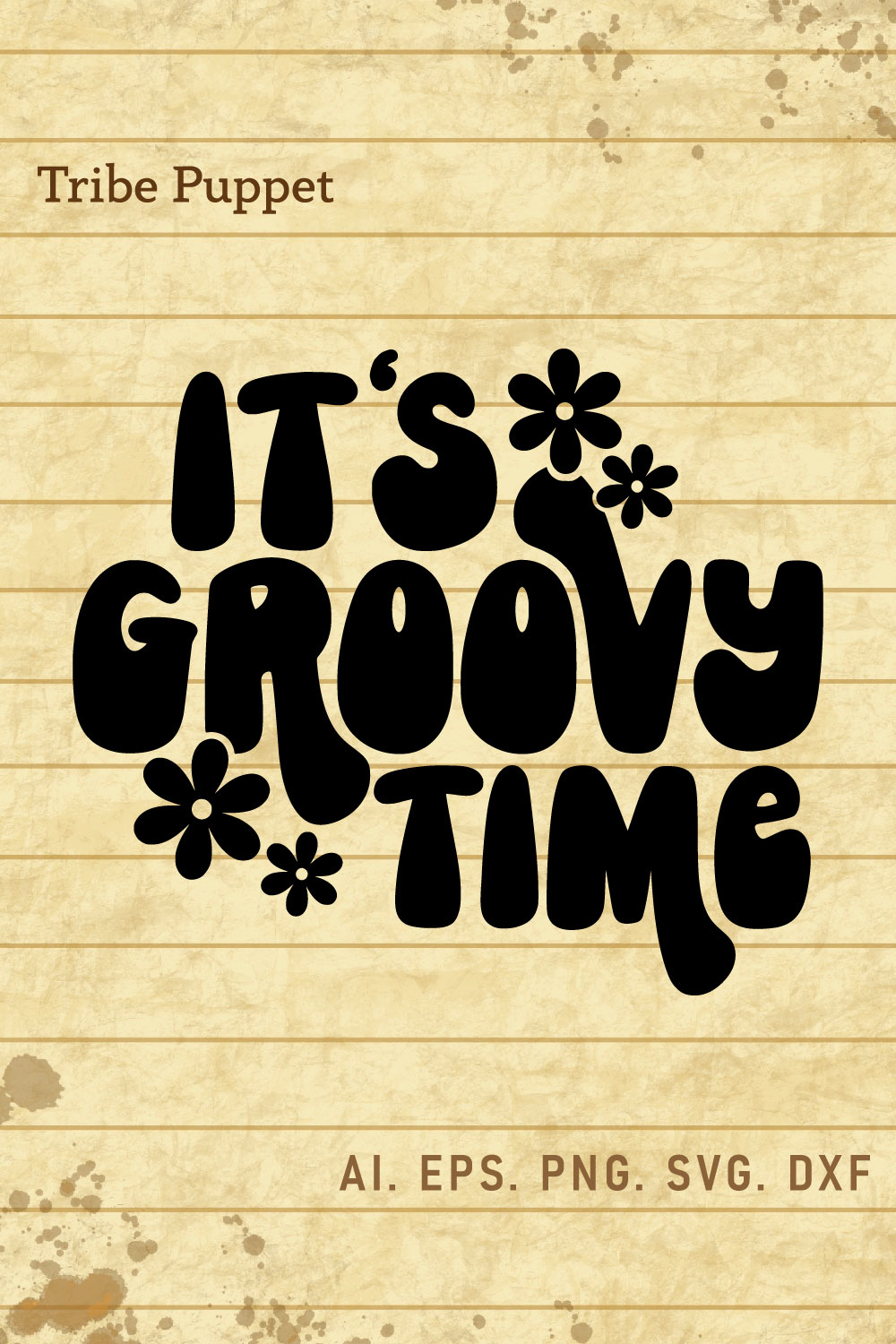 Groovy Typography pinterest preview image.