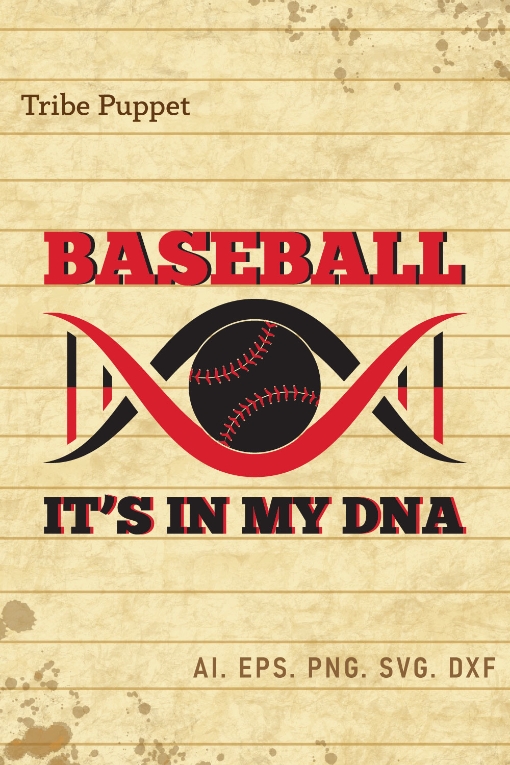 Baseball Typography pinterest preview image.