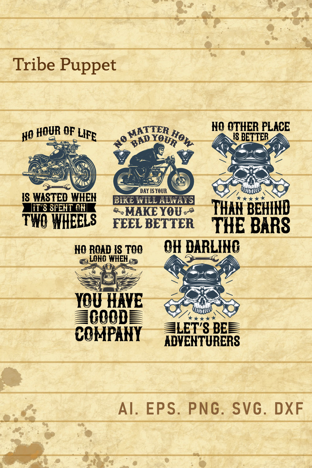 Biker Bundle pinterest preview image.