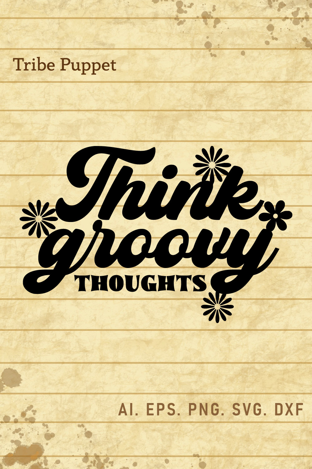 Groovy Typography pinterest preview image.