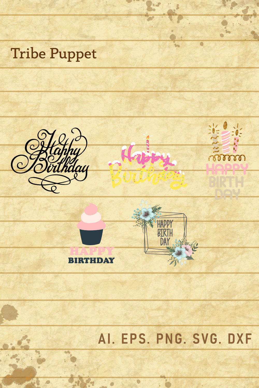 Birthday Bundle pinterest preview image.