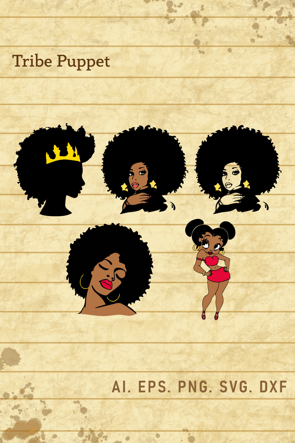 Afro Woman pinterest preview image.