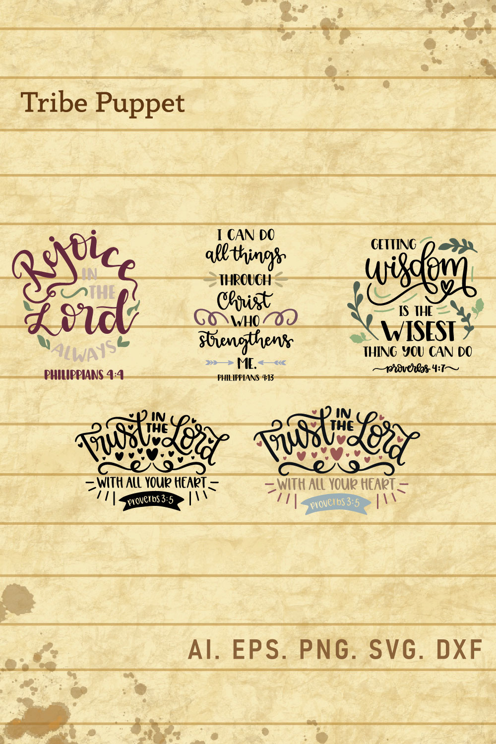 Christian Typography bundle pinterest preview image.