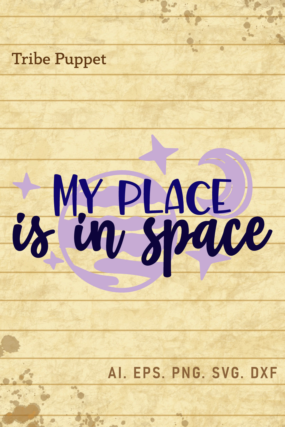 Moon Space Quote pinterest preview image.