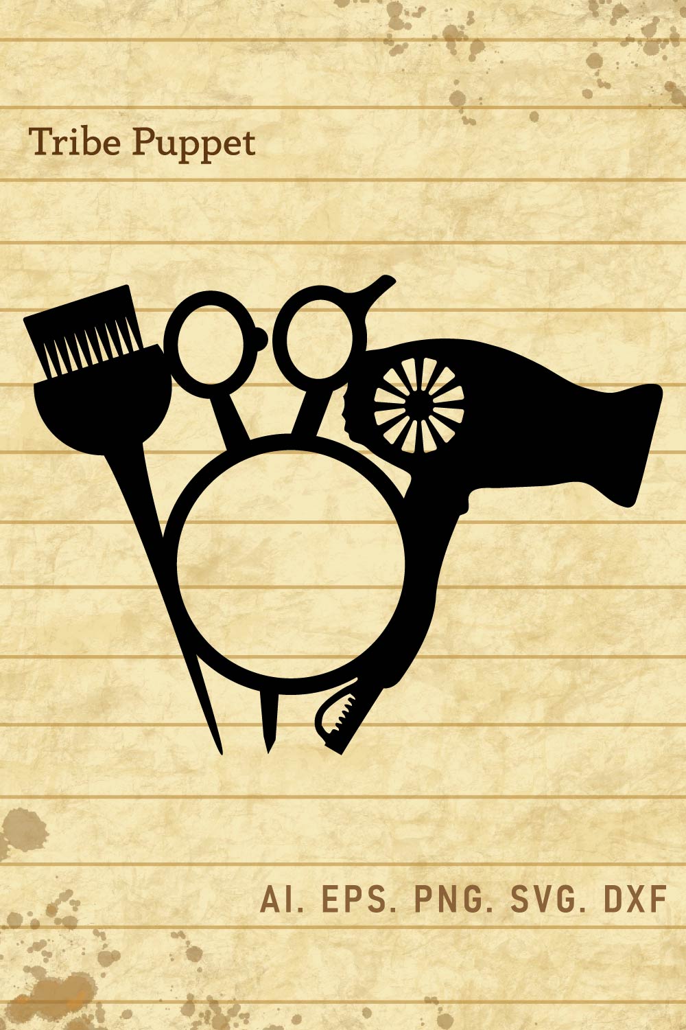 Barber Hairdresser Design pinterest preview image.