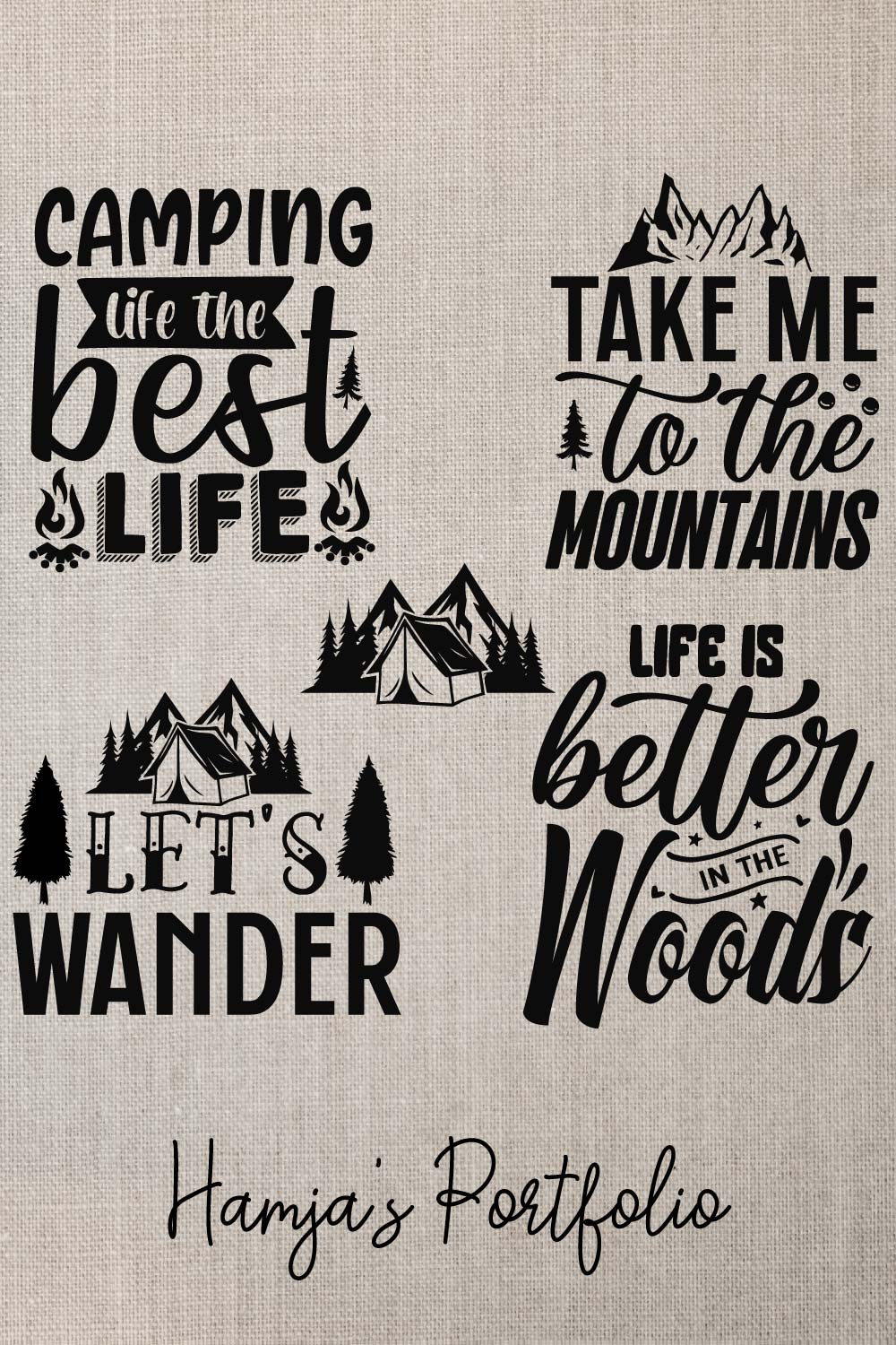 Camping Vector svg pinterest preview image.