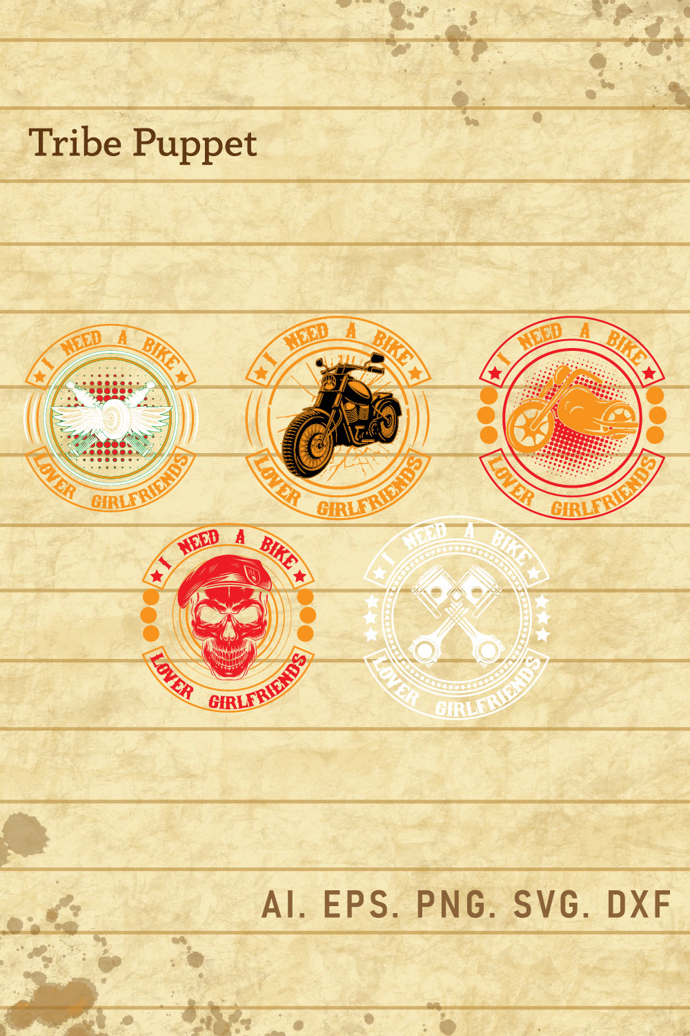 Biker Bundle pinterest preview image.