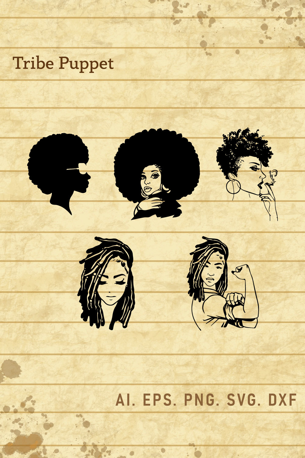 Afro Woman pinterest preview image.